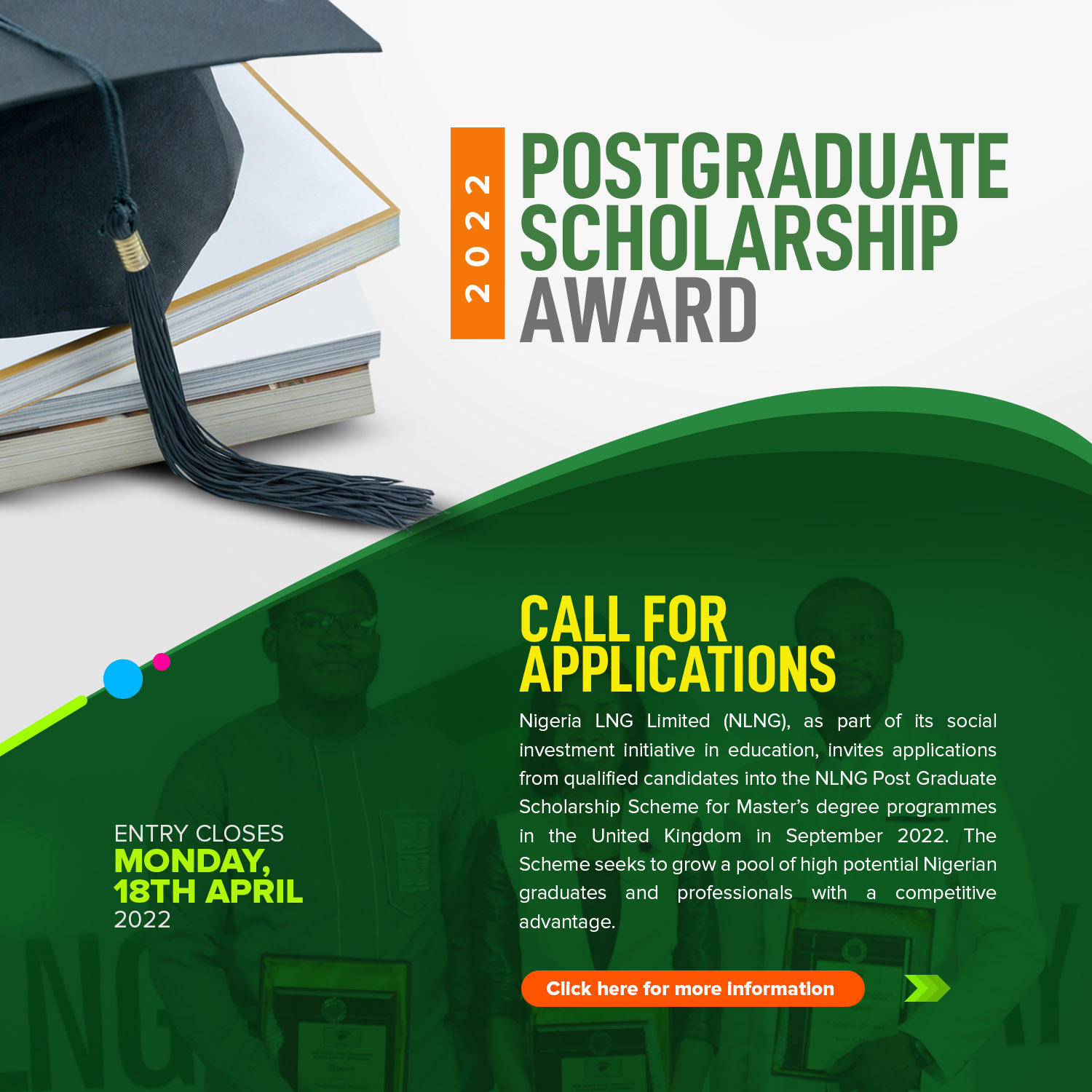 NLNG Scholarship Scheme 2022/2023 for Post Graduate Degree Programmes